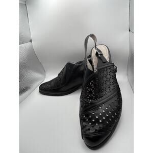 Spring Step Sling back laser-cut perforated leather Comfort Womens Sz 37/6.5-7